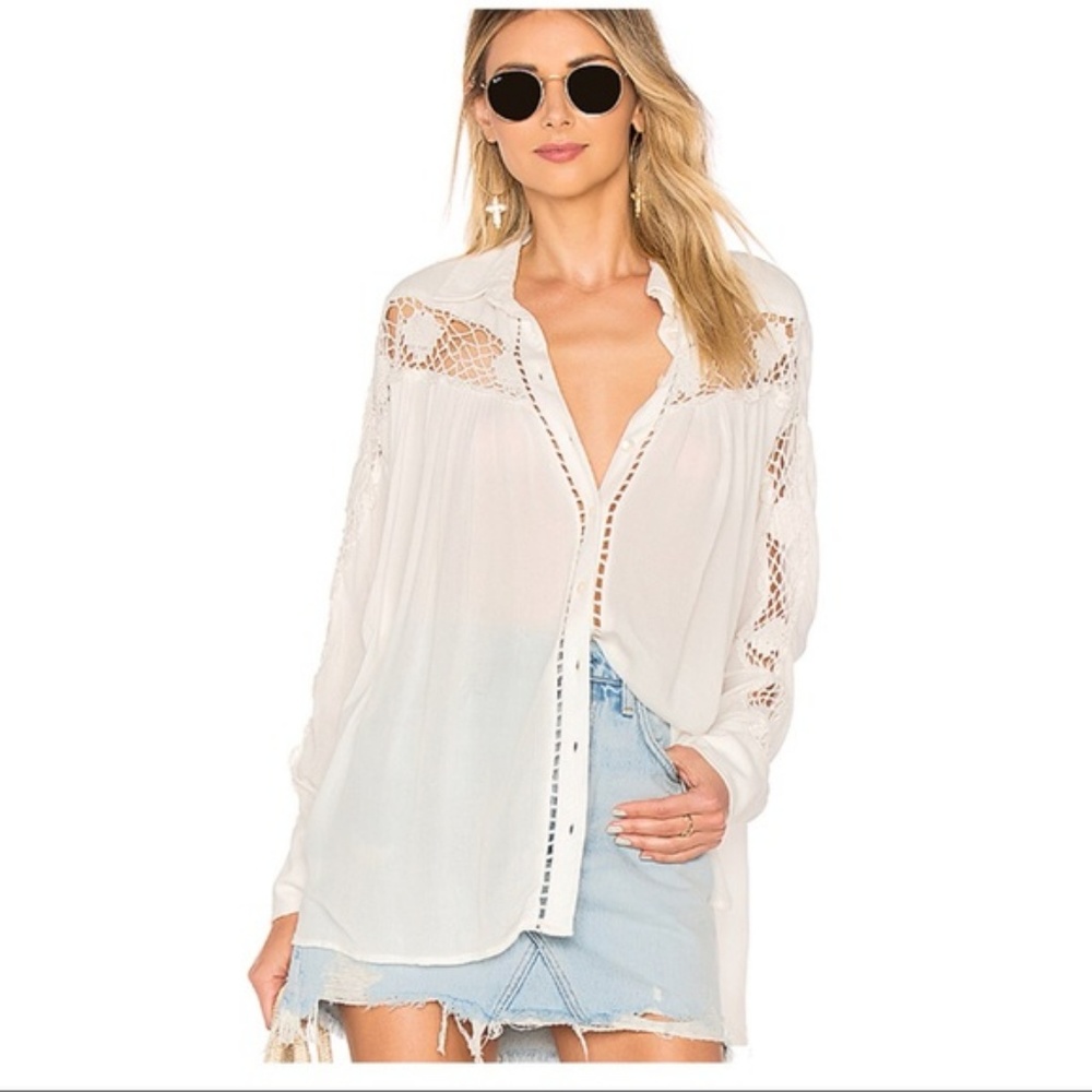 Free People Katie Bird Buttondown new NEW WITH TAG - Picture 2 of 6